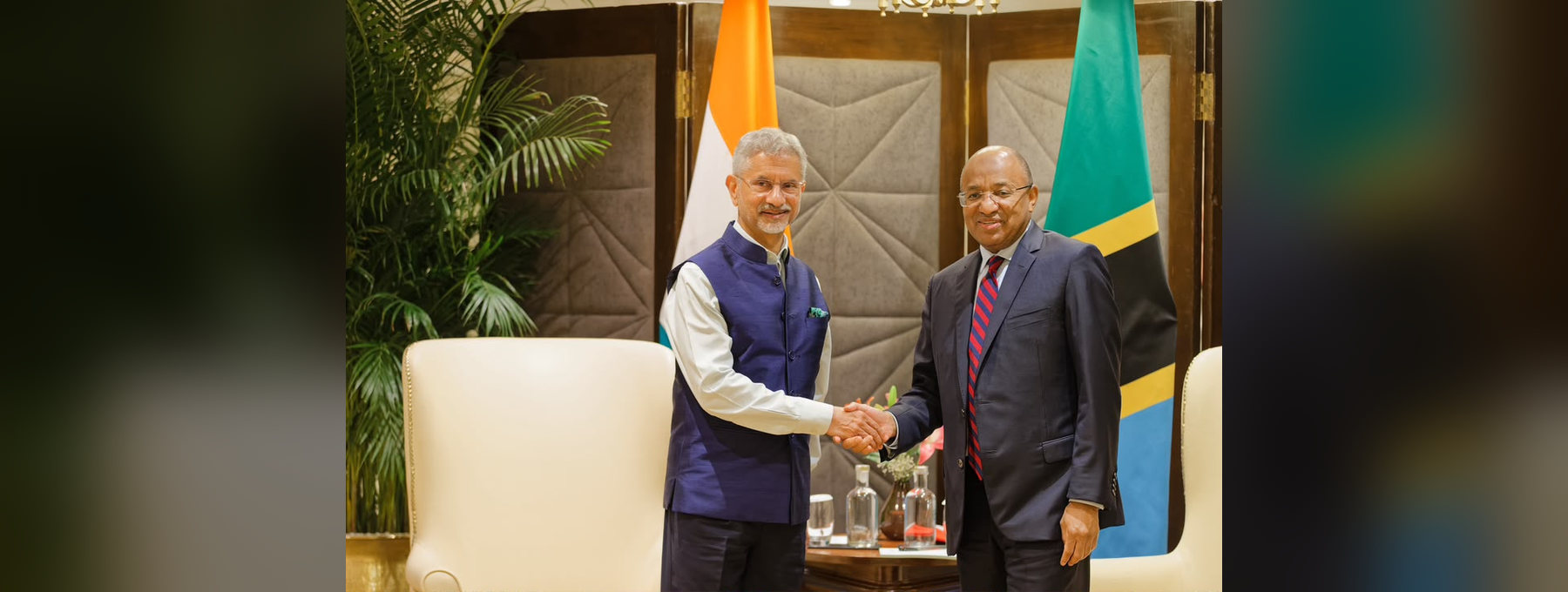 External Affairs Minister Dr. S. Jaishankar calls on President of Zanzibar Dr. Hussein Ali Mwinyi in New Delhi