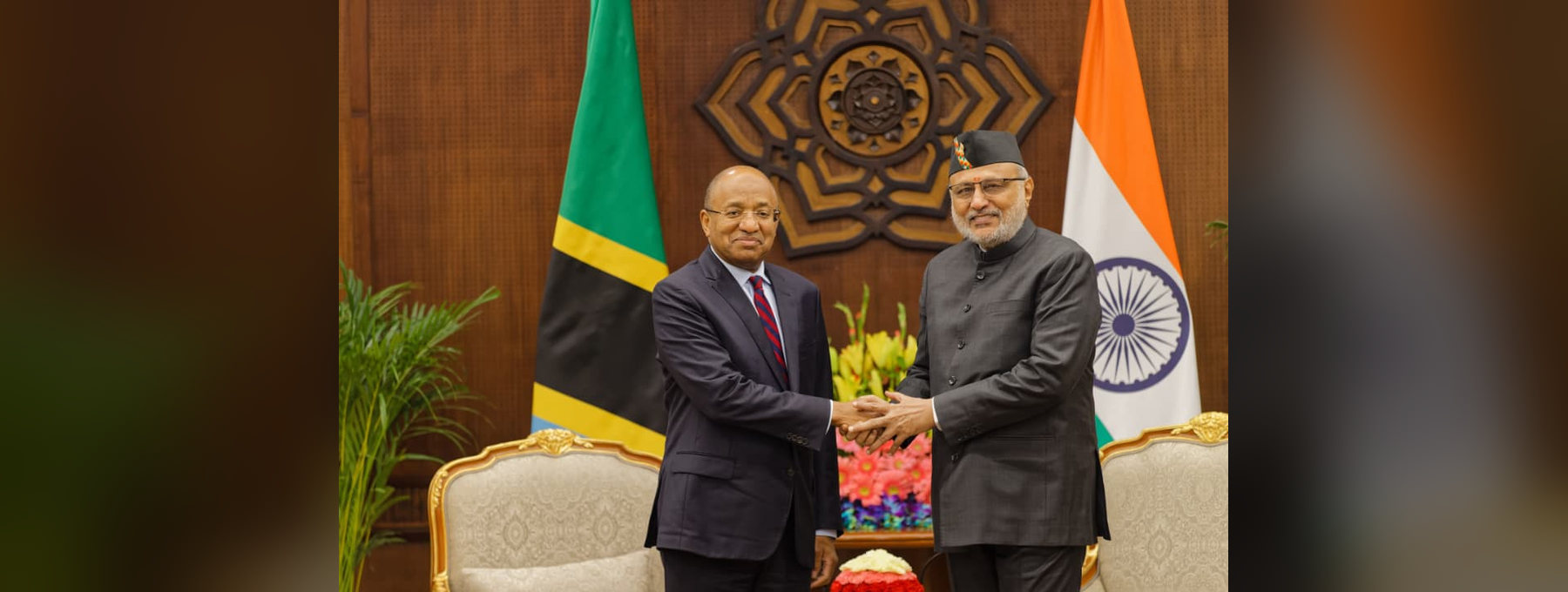 Vice President of India Shri C.P. Radhakrishnan meets President of Zanzibar Dr. Hussein Ali Mwinyi in New Delhi