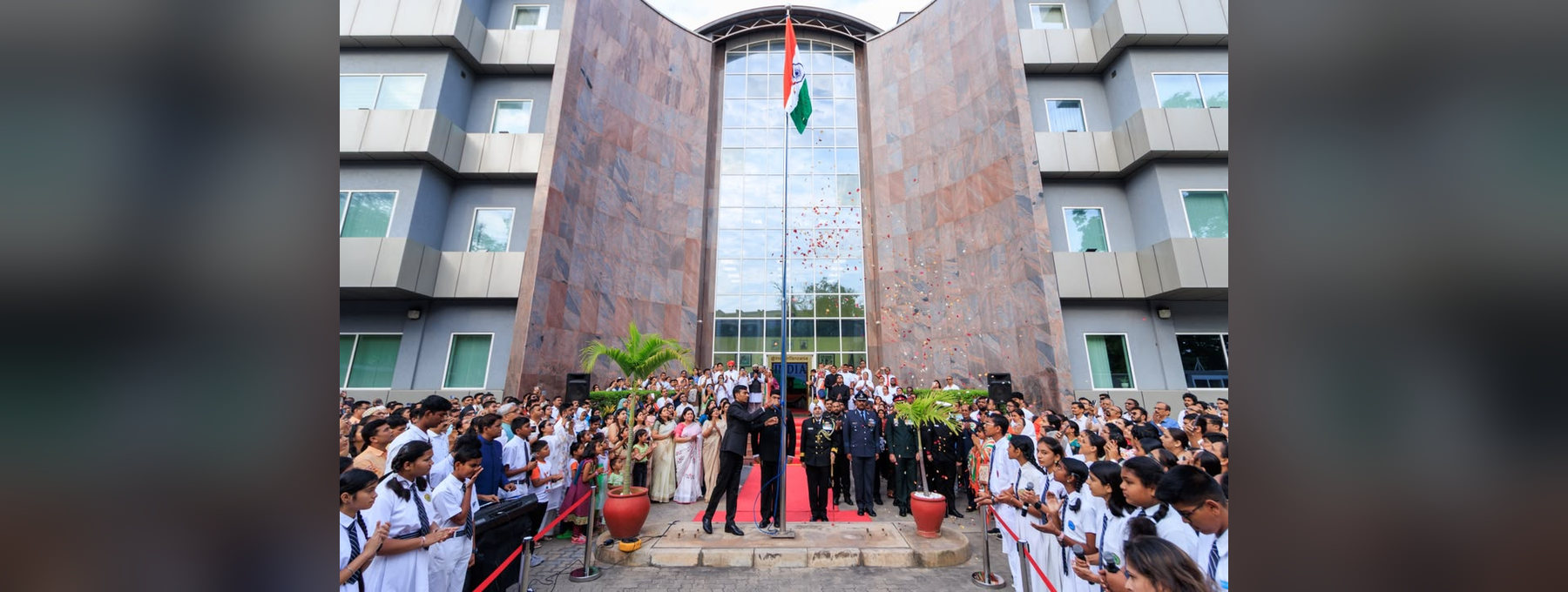 Flag hoisting on the 80th Independence Day of India at the High Commission, Dar es Salaam