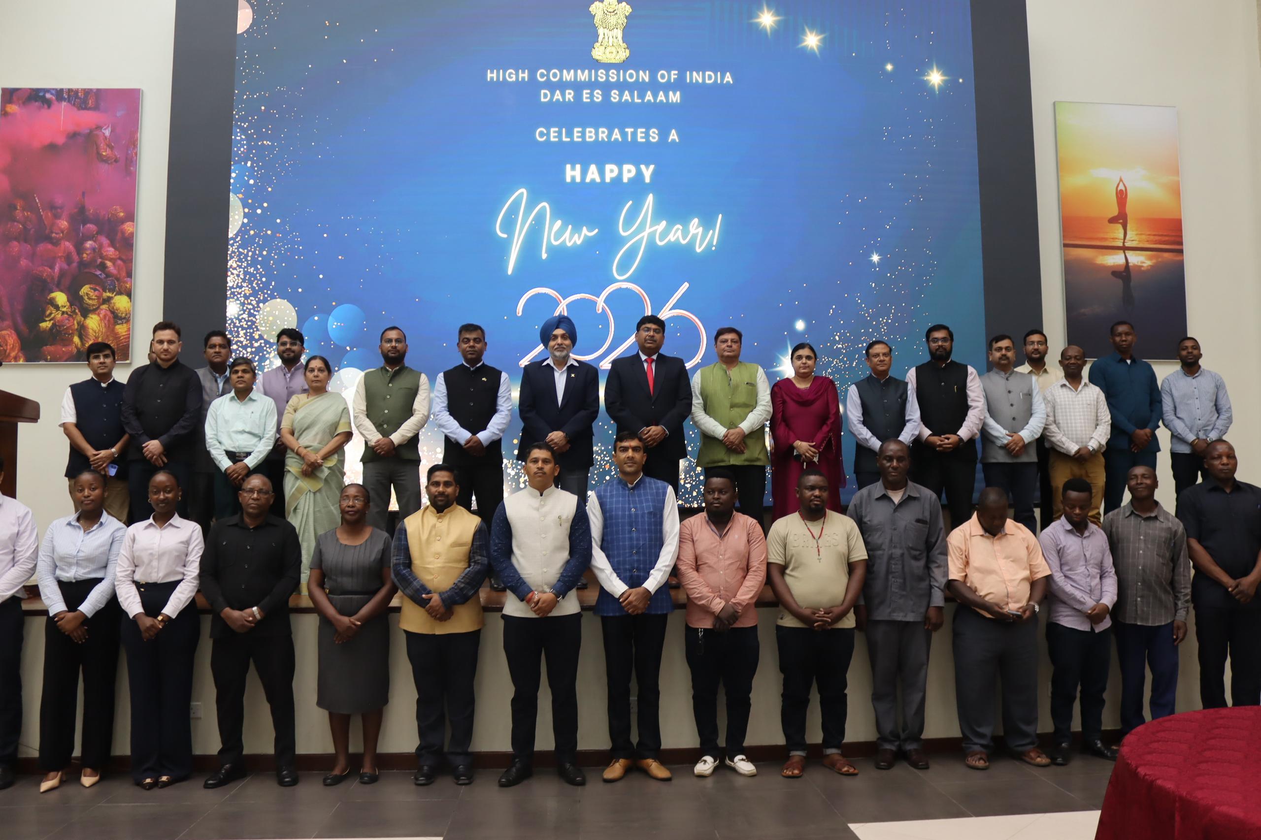 The� members of High Commission of India in Dar es Salaam welcome together the New Year 2026 (01 January 2026) – photo 9