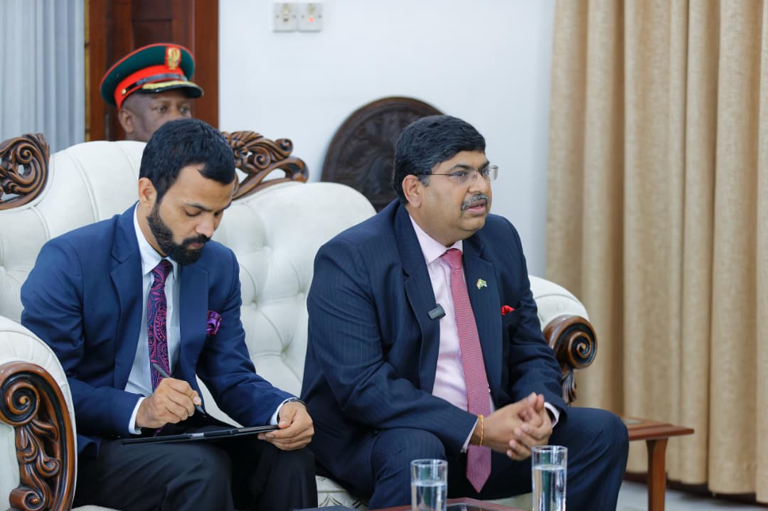 President H.E. Dr. Hussein Ali Mwinyi received the High Commissioner of India to Tanzania, H.E. Bishwadip Dey, at the St – photo 6
