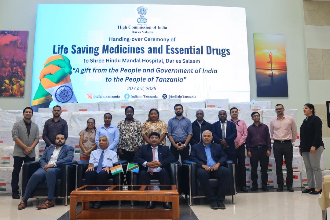 High Commission of India in Dar es Salaam handed-over two tonnes of life saving drugs and essential medicines to Shre Hi – photo 7