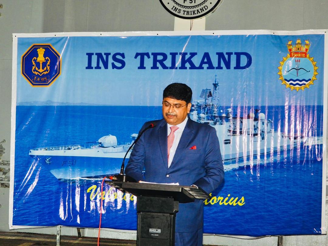 Deck reception onboard INS Trikand (05 April 2026) – photo 2