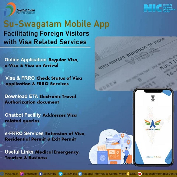 Su-Swagatam Mobile App for Visa & Visitor Services.
